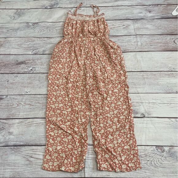 Faherty Renata Jumpsuit Pink White Floral Size Large - Picture 4 of 12